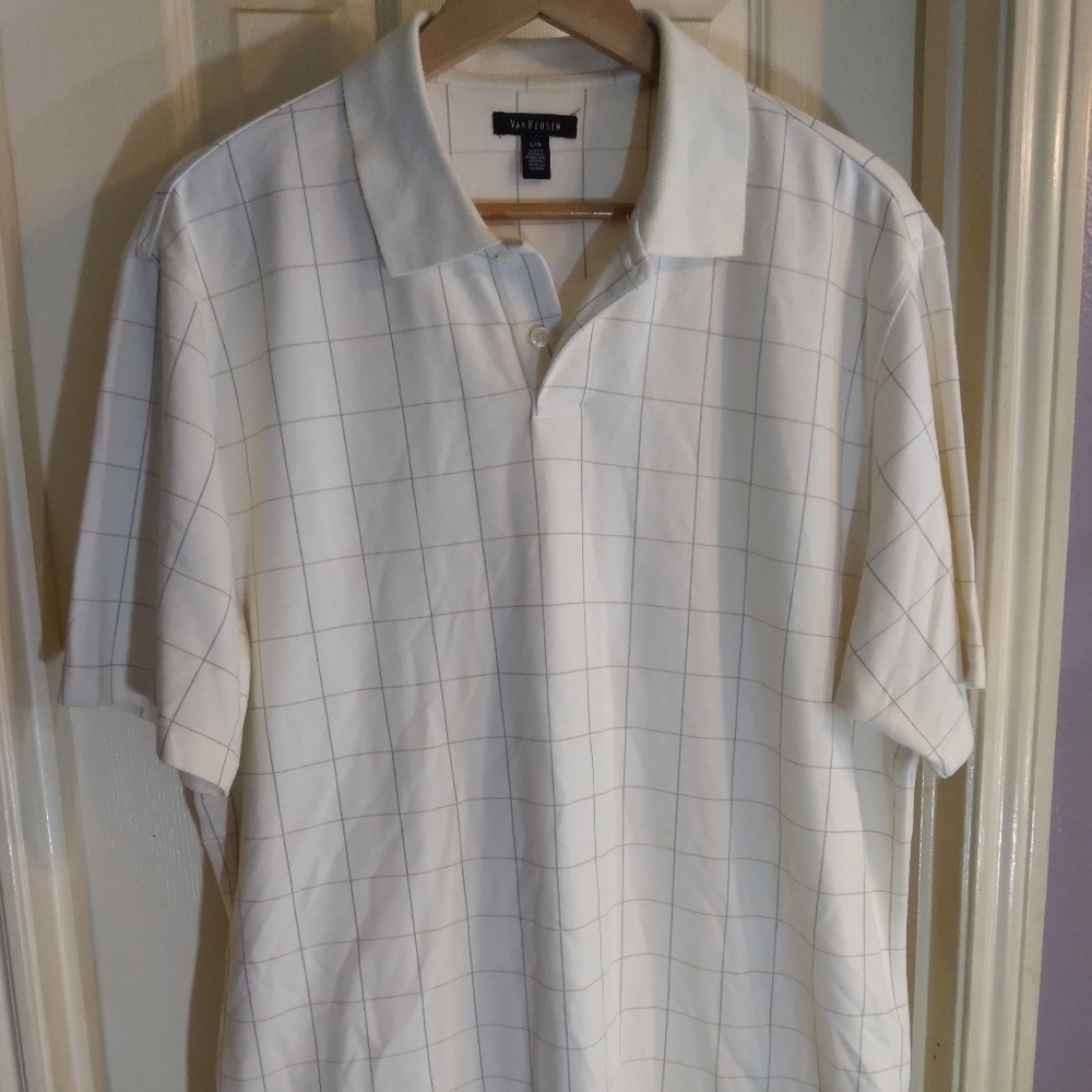 Van Hessen Polo Shirt Pale  Yellow Sz L/G Golf